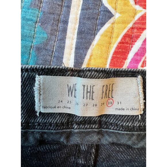 We The Free By: Free People Soft Black Denim Mini Jean Skirt Size: 30 - Picture 5 of 5